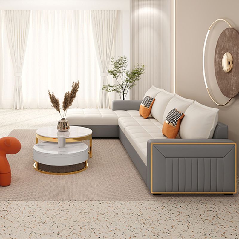Stain Resistant Sofa Bed USB Charging Convertible Sectional with Storage