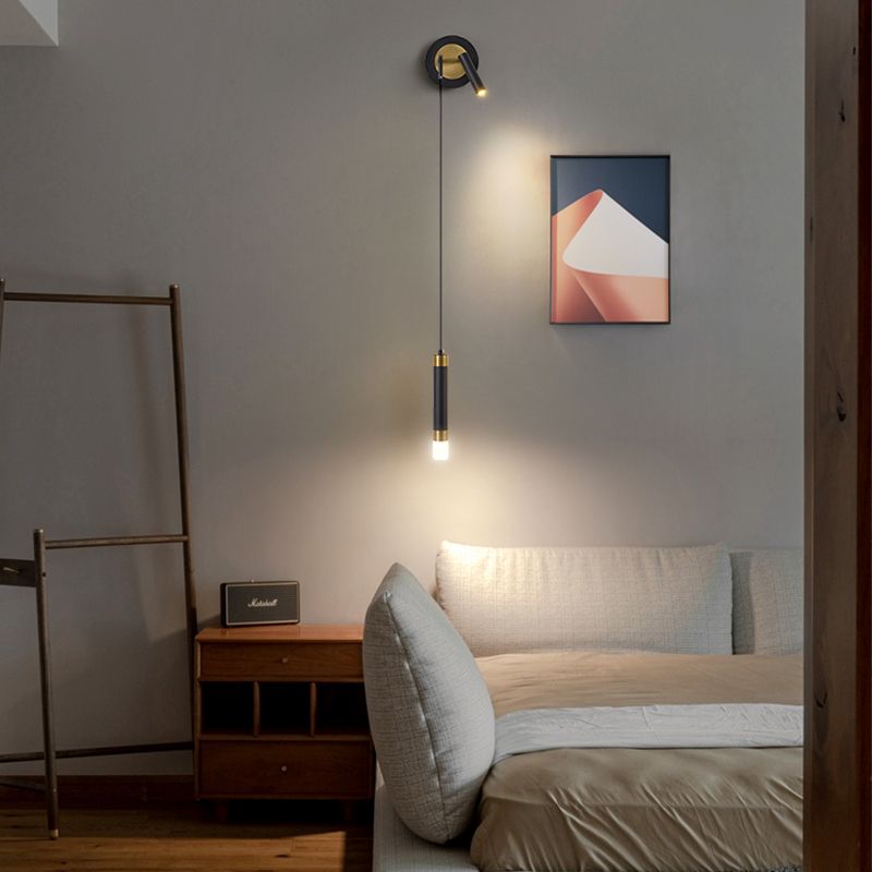 Lámpara de pared de lectura metálica moderna Fixtura de apliques de pared doméstica para sala de estar de dormitorio