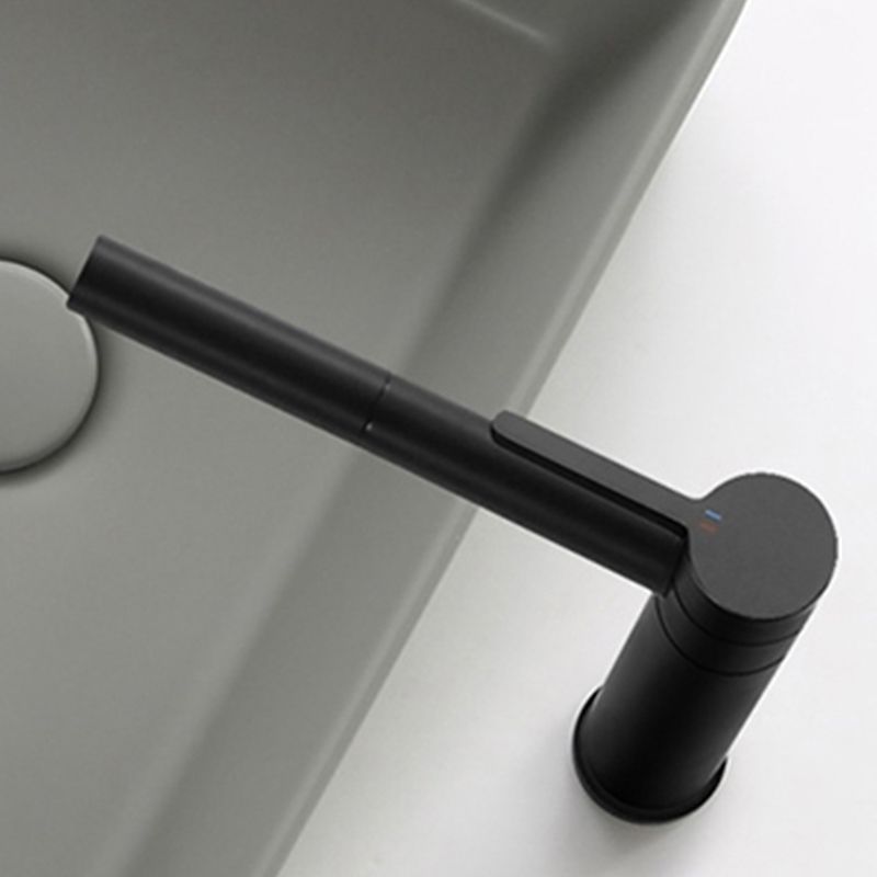 Contemporary Bathroom Sink Rectangular Porcelain Vessel Lavatory Sink with Pop-Up Drain
