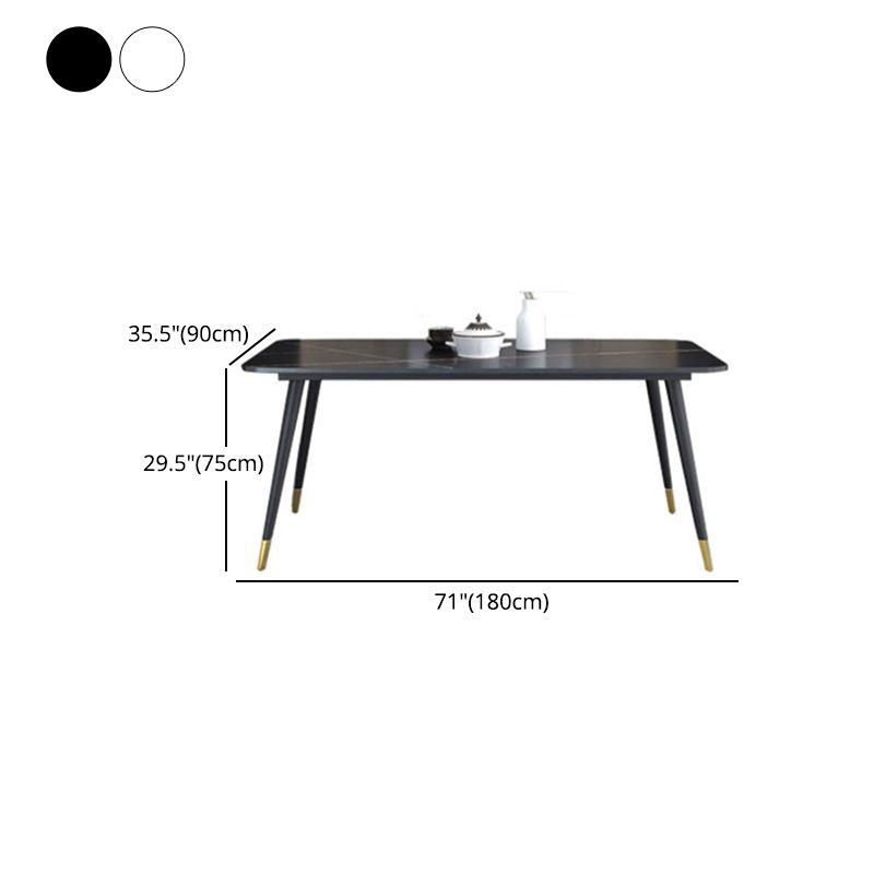 Modern 1/2/5/7 Pieces Rectangle Dining Set Sintered Stone Dining Table Set with Chairs