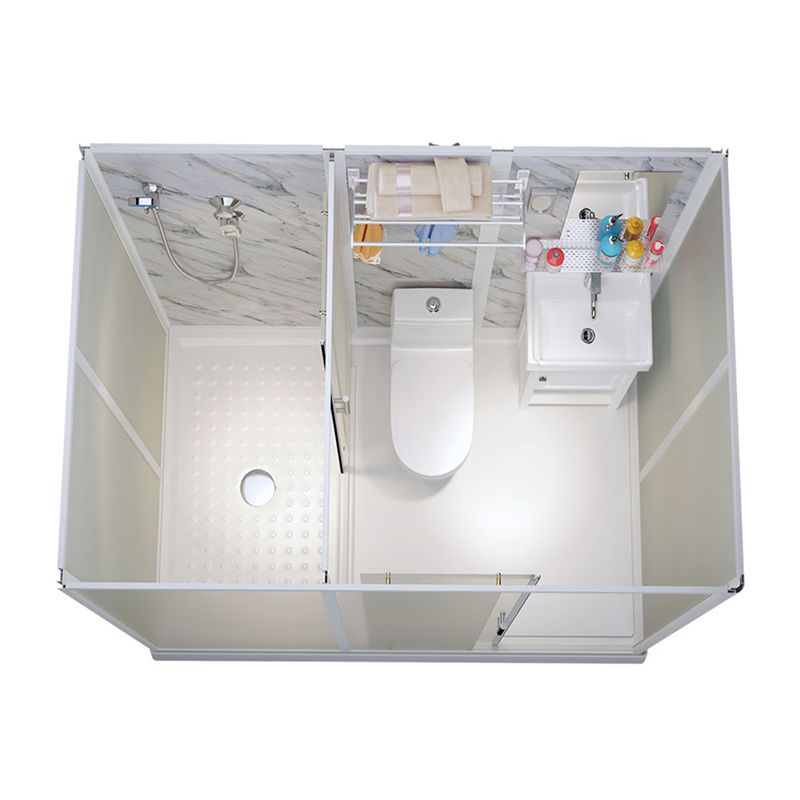 Rectangle Shower Stall Tempered Glass Shower Stall with Shower Base