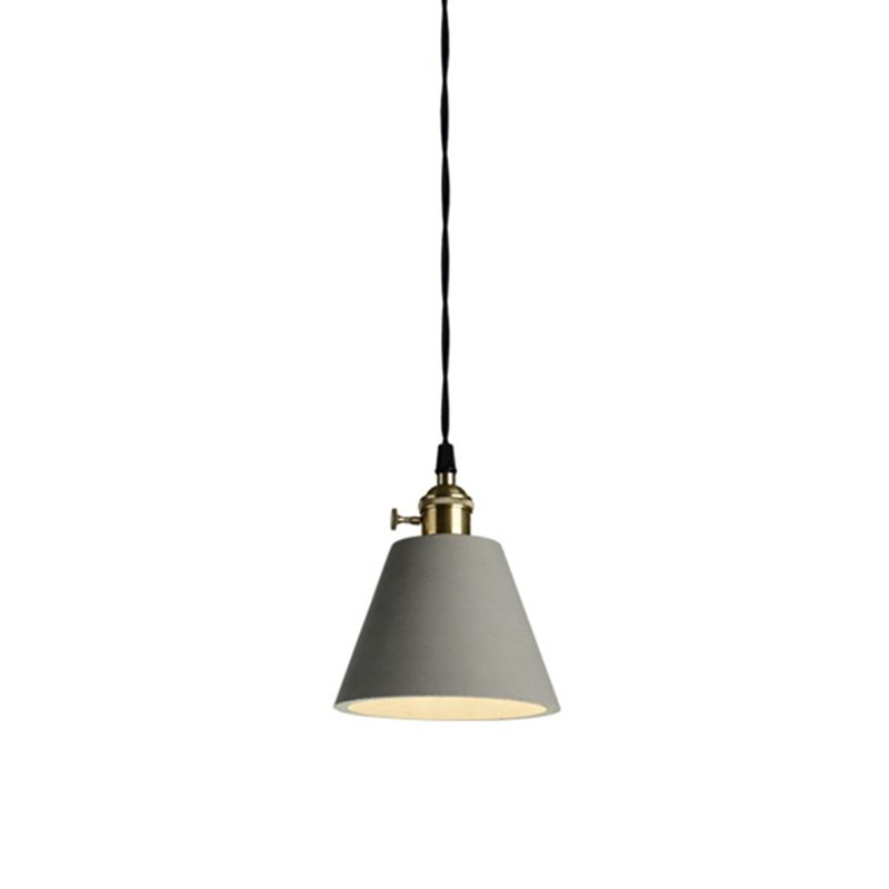 Créatif 1 Light Pendant Light Ciment suspendu luminaire pour le café