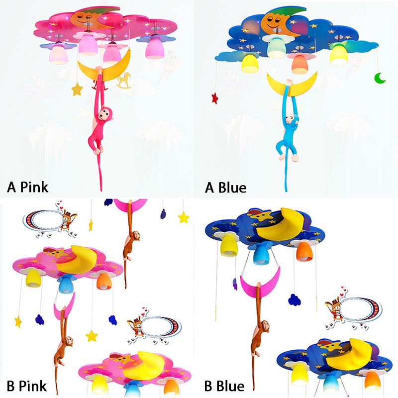 Luz colorida del soporte del ras de la vista nocturna con el accesorio de techo moderno del metal del dinero que cuelga para el adolescente