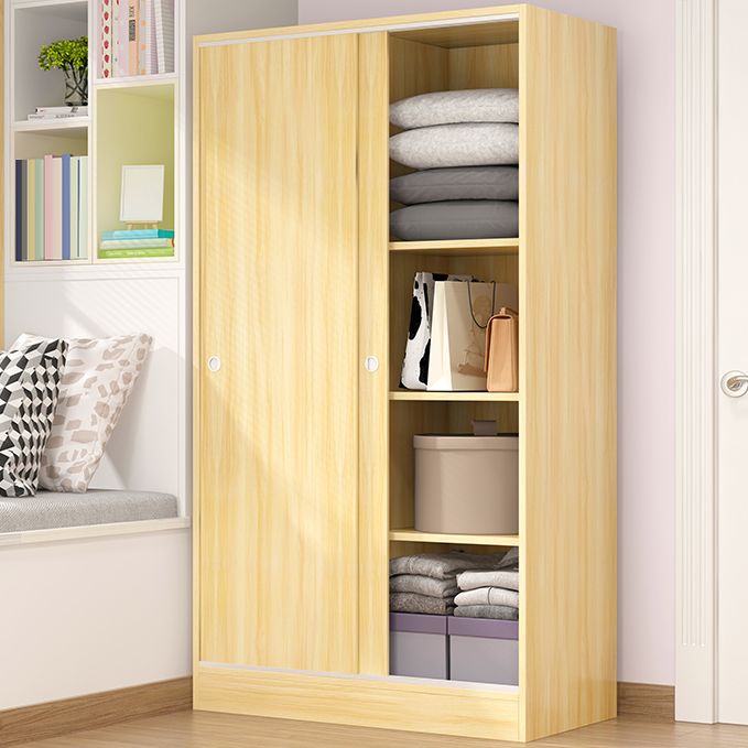 Engineered Wood Wardrobe Cabinet with Shelves Modern Wardrobe Closet