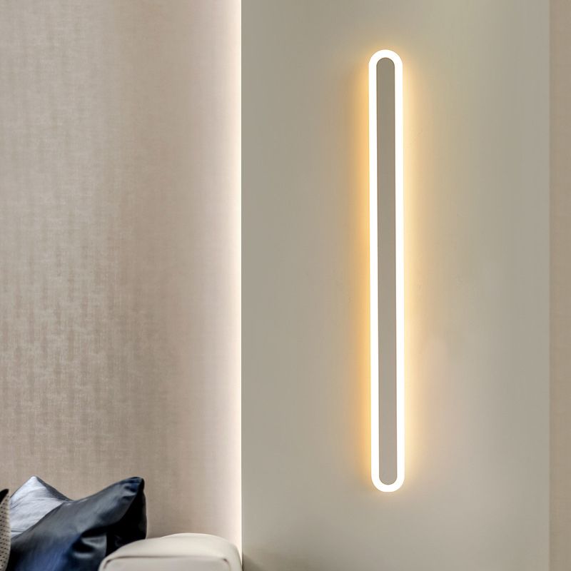 Linear Shade Acrylic LED Wall Sconce Minimalist Single Light Entry Wall Lamp for Hall Foyer