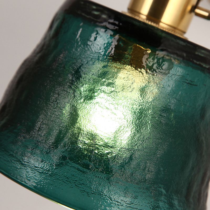 Metal Modern Wall Sconce Cylinder Shape Vanity Lamp with Glass Shade for Bathroom