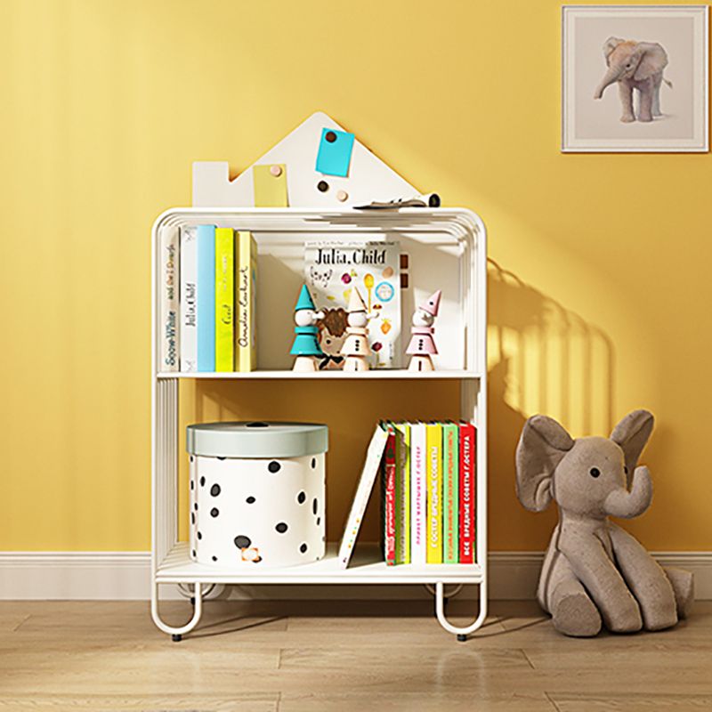 Open Back Bookshelf Scandinavian Etagere Bookcase with Shelves