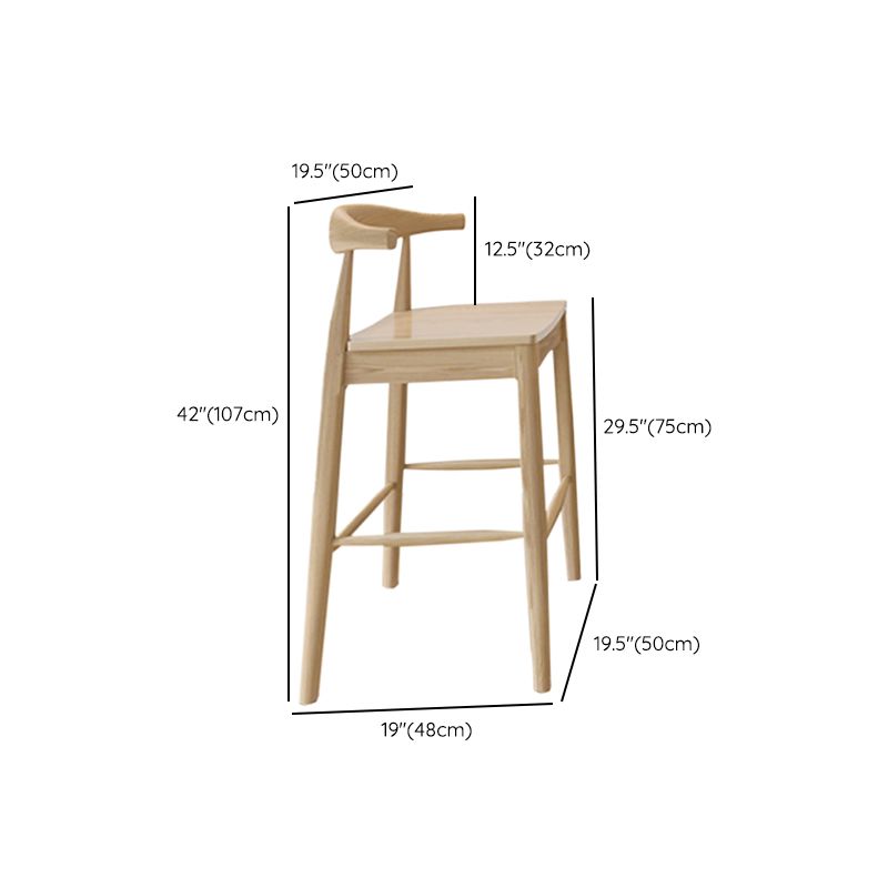 Modern Trestle Base Bar Table Set 1/2/3 Pcs Solid Wood Bar Table and Stools