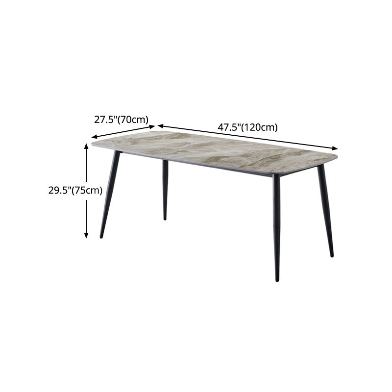 Contemporary 1/4/5/7 Pieces Dining Set Gray Sintered Stone Dining Table