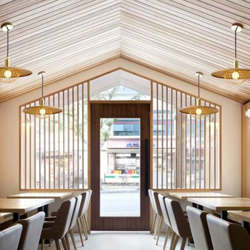 Minimalistischer Innenheimer hell, flacher Schatten mit Käfigmetall 1-Licht-Anhängerbeleuchtung