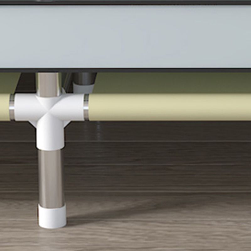 Silver Metal Frame Wardrobe Modern Style Wardrobe Armoire for Bedroom