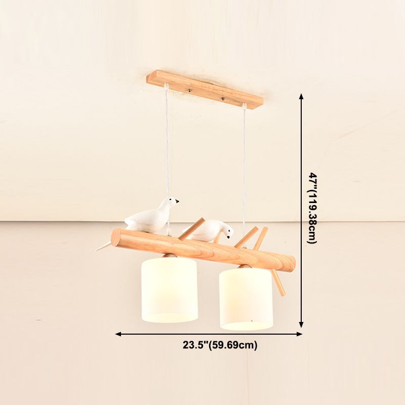 Modern Chandelier Pedants White Glass Chandelier Lights for Dining Room