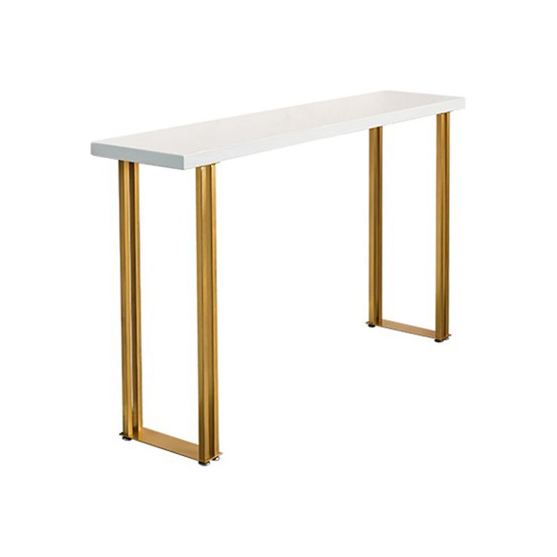 Dining Room Wood Top Counter Table Gold Base 42-inch Glam Style Bar Table