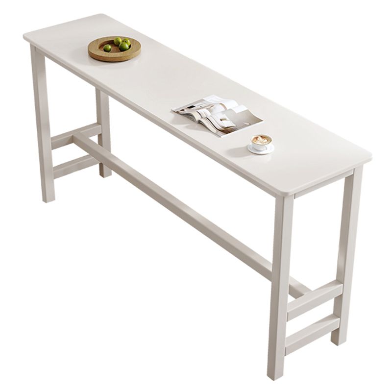 Modern Rectangle Bistro Bar Table Solid Wood Bar Table for Home