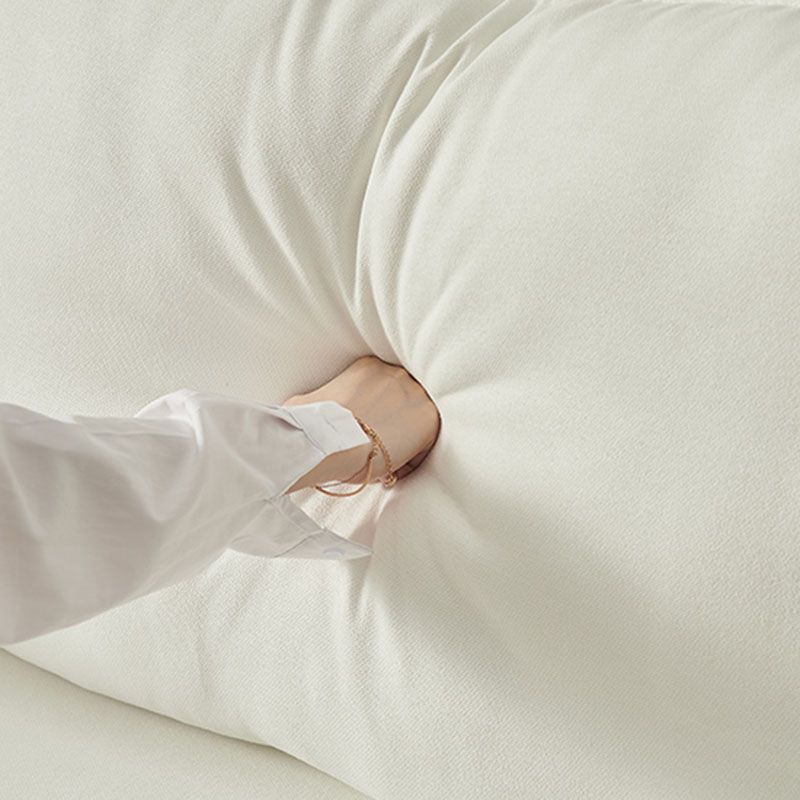 39.37" H Contemporary Cotton Blend Square Arm Loveseat with 2 Pillows