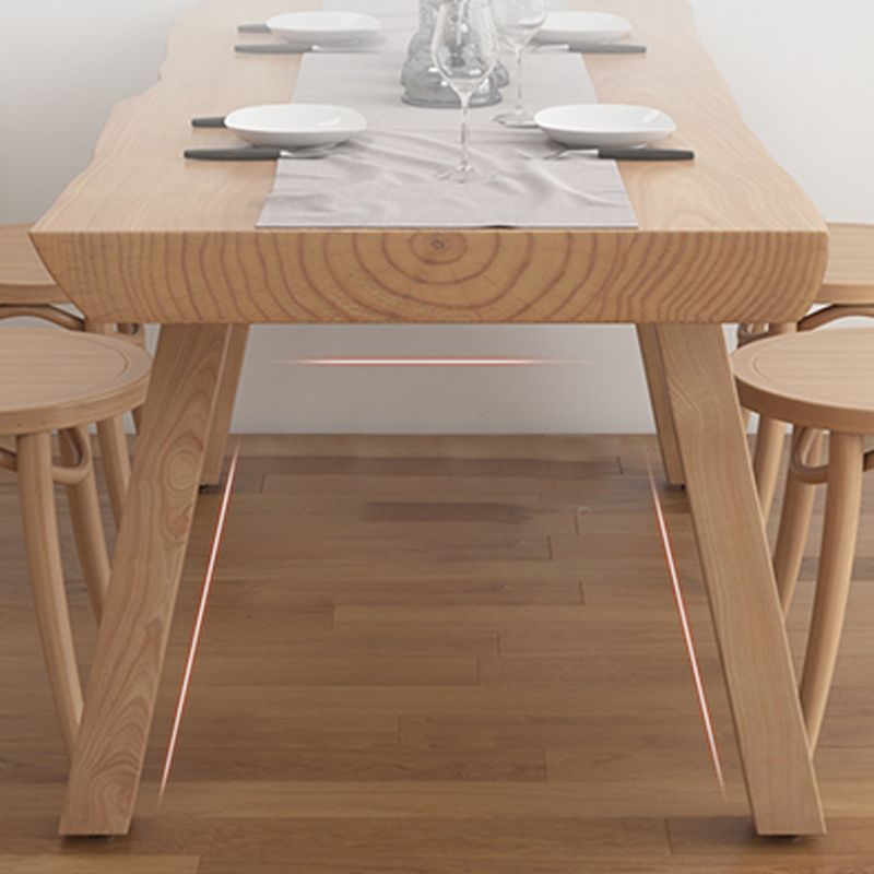 Rectangle 4 Legs Dining Table Modern Style Wood Table for Kitchen