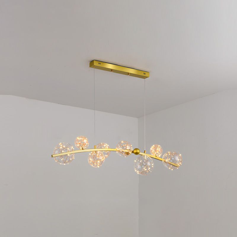 8 Light Globe Chandelier Lighting Modern Island Lighting Metal Island Light Fixture