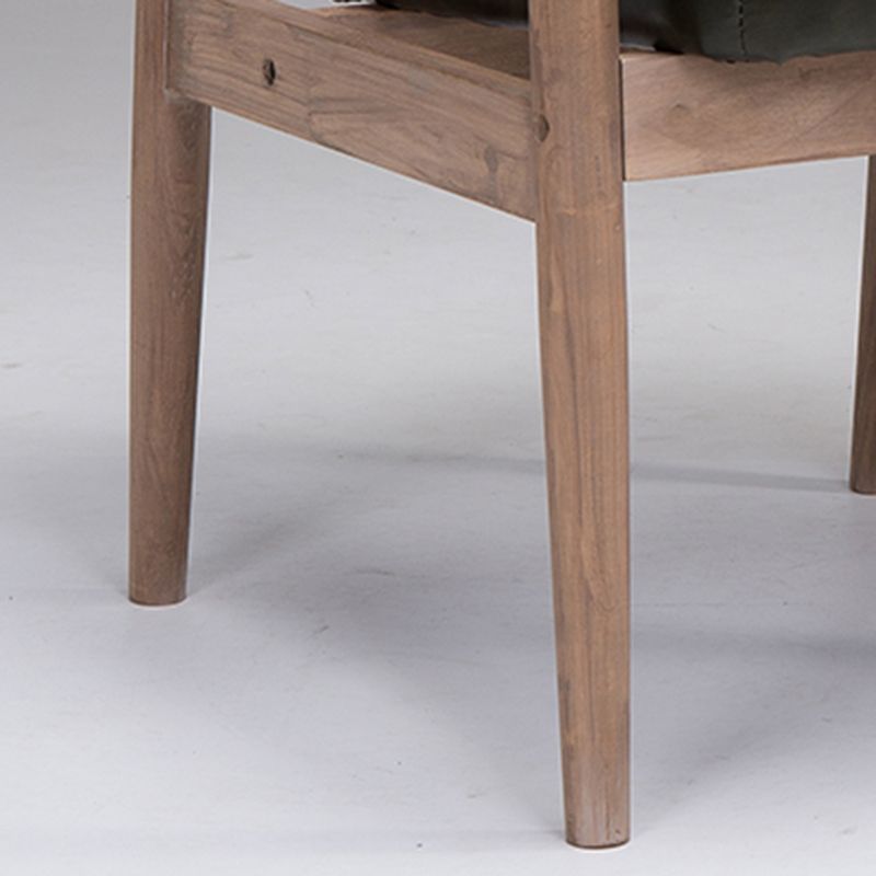 Chaise de salle à manger simple tapissée en bois de dos ouvert de chaise de bras à la maison de style campagnard