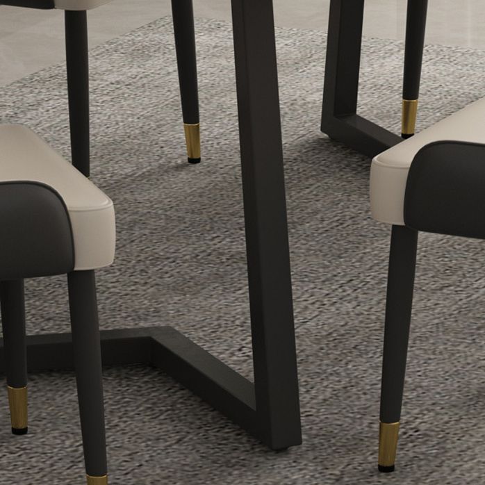 Industrial Style Dining Table Sintered Stone Rectangle Table for Home