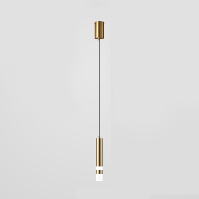 Pendre cylindrique suspension du métal LED minimaliste Aménagement d'éclairage en suspension