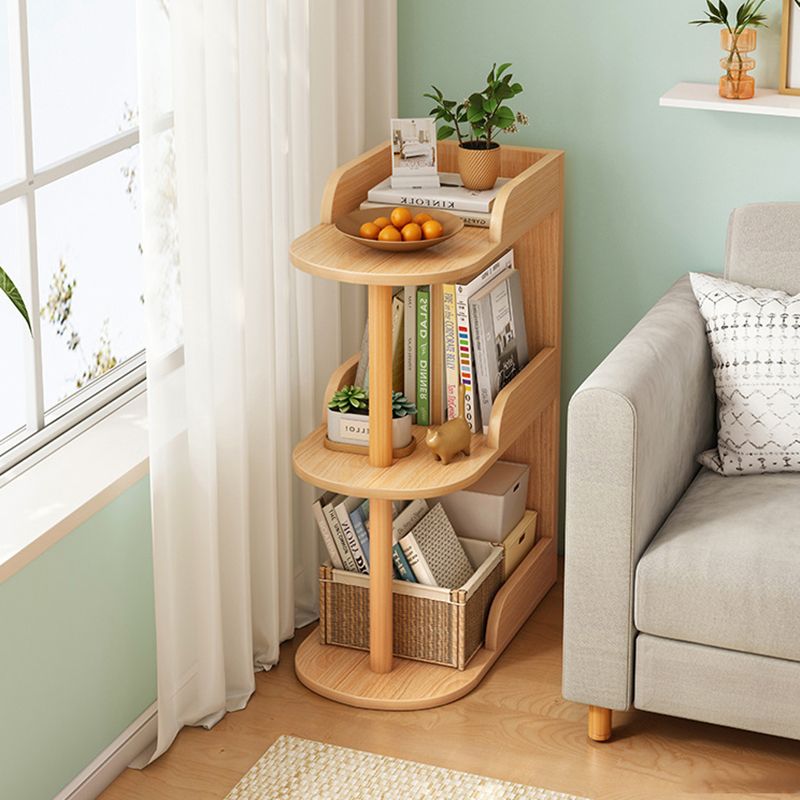 Engineered Wood Bookcase Standard Contemporary Bookshelf with Shelves