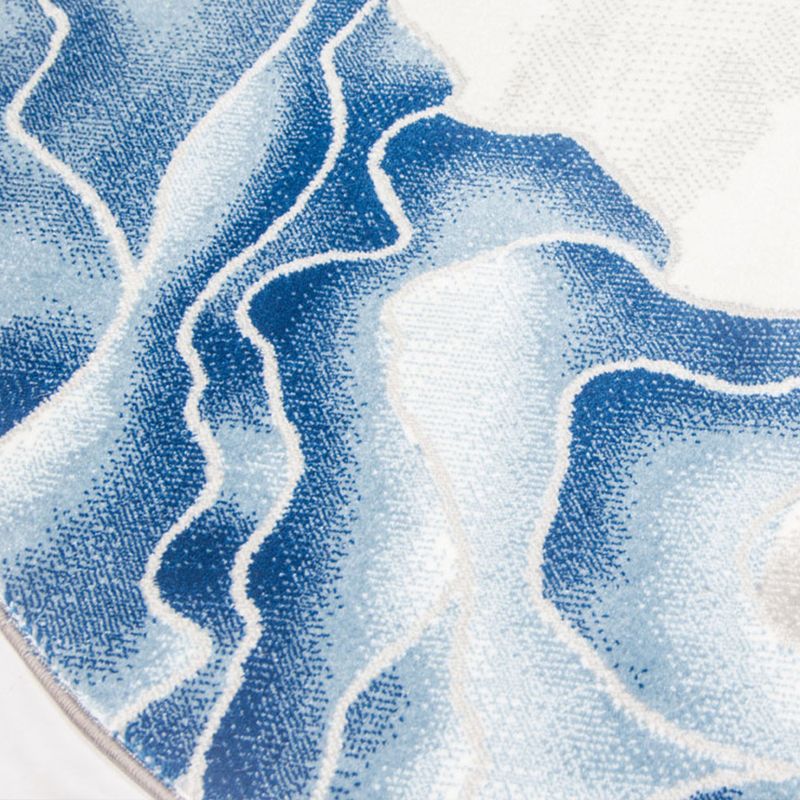 Casual Color Block Rug Multicolor Rayon Area Carpet Pet Friendly Washable Indoor Rug for Living Room