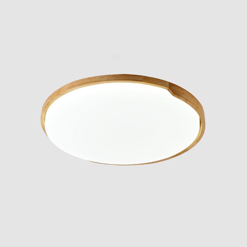 Wooden Ceiling Mounted Light Contemporary Flush Mount Lamp with Acrylic Shade