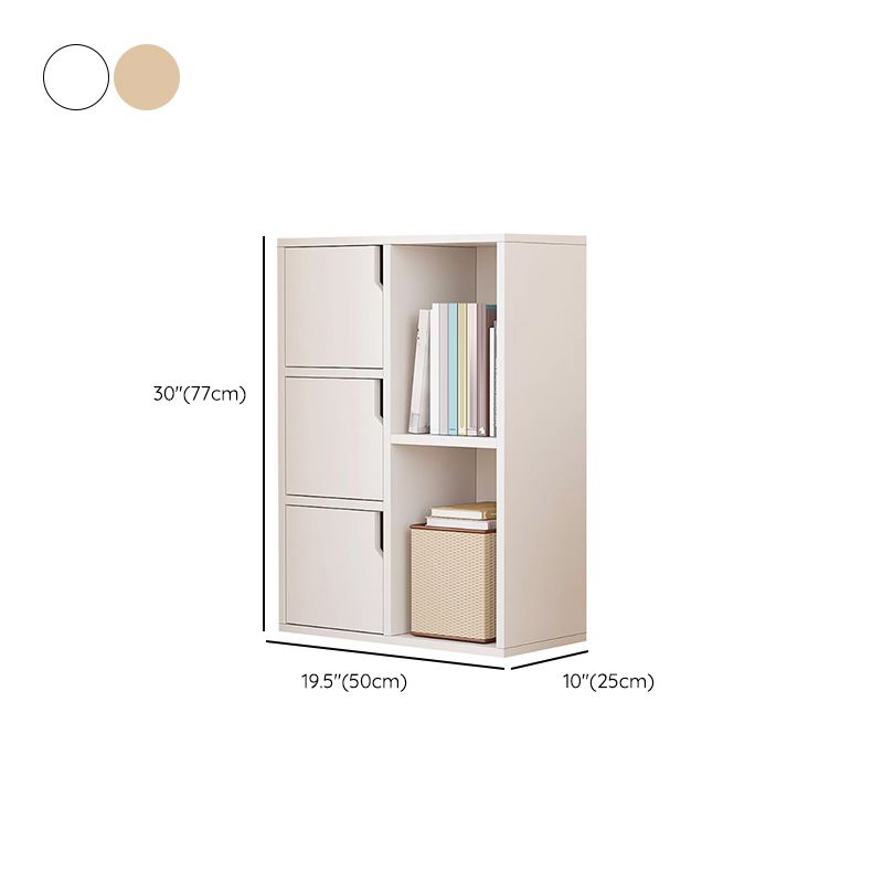 Simple Side Cabinet with Doors Modern Faux Wood Accent Cabinet