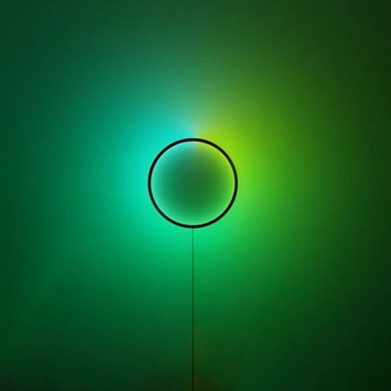 Black Aluminum Modern Wall Sconce Disk LED Wall Mounted Light for Bedroom