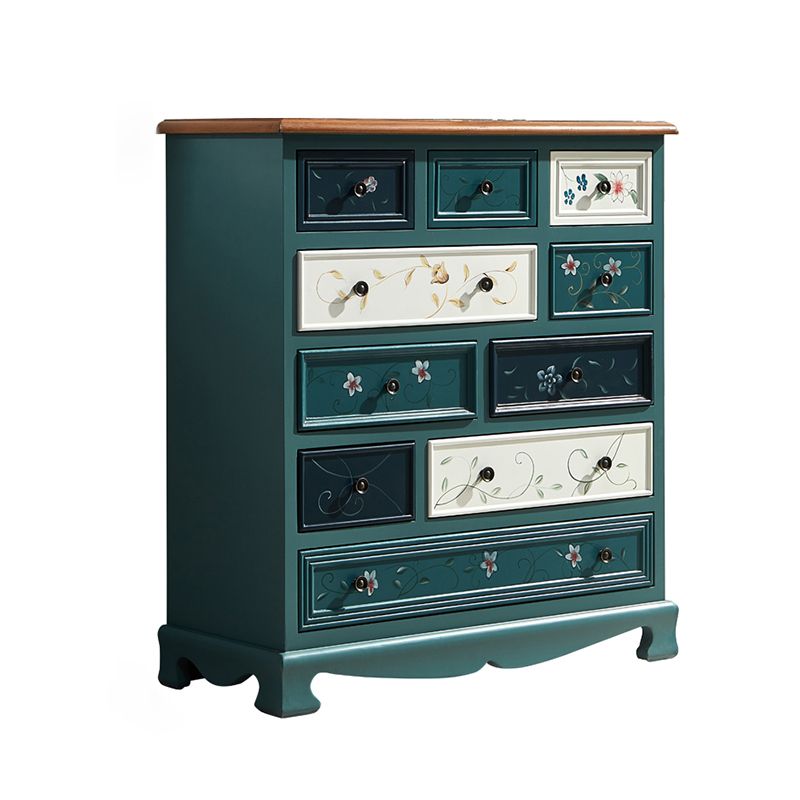 Nautical Contemporary Bedroom Storage Chest Wooden Chest with Drawers