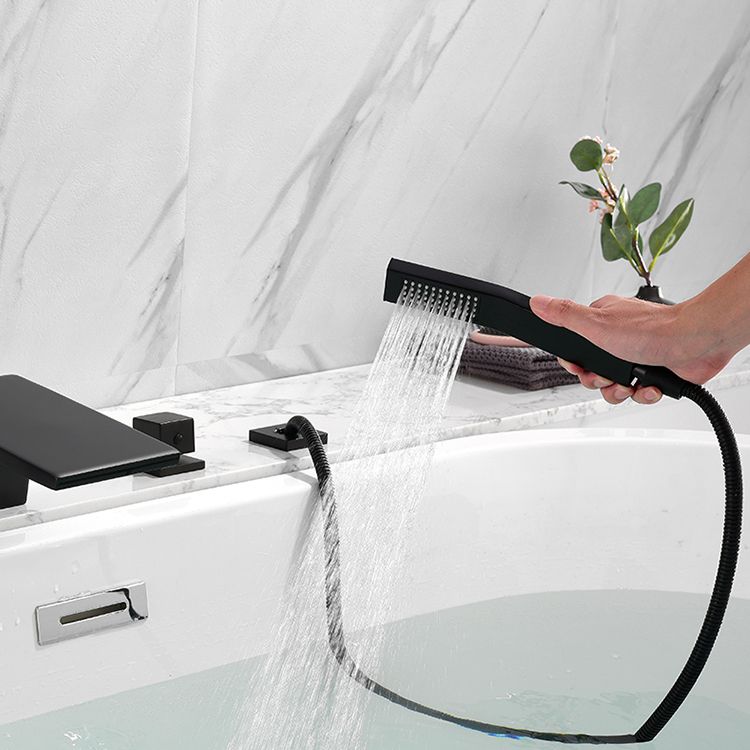 Modern Bathtub Faucet Fixed Waterfall Bathroom Faucet with Hand Shower