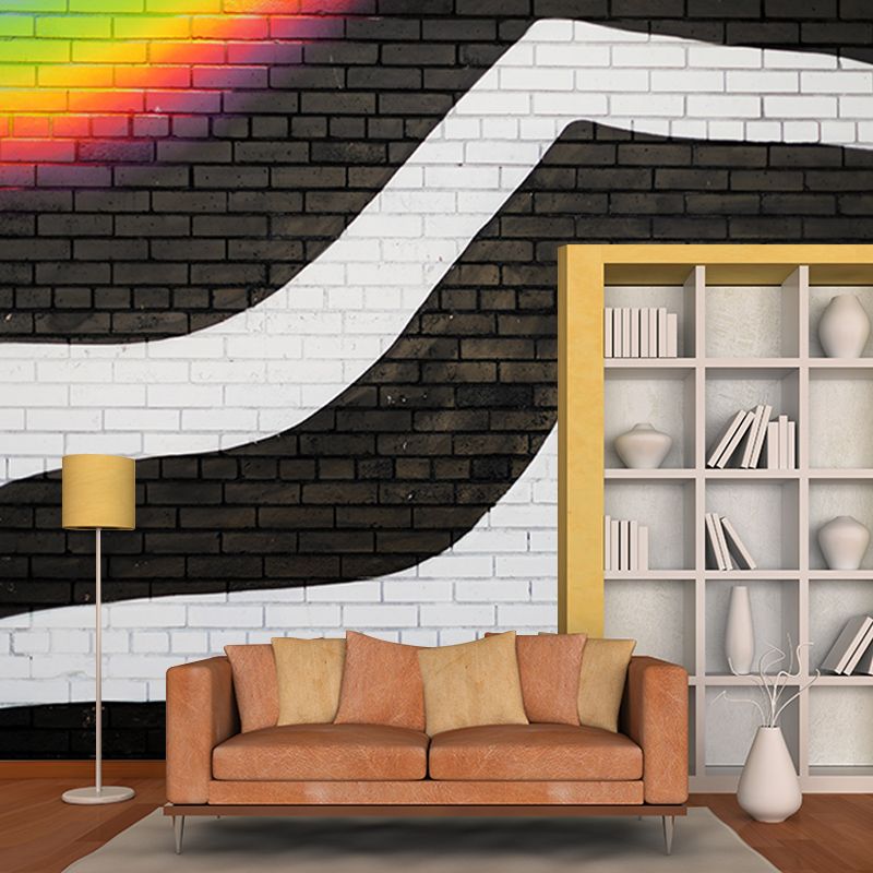 Wallpaper Photography Stain Resistant Brick Texture Living Room Wall Mural