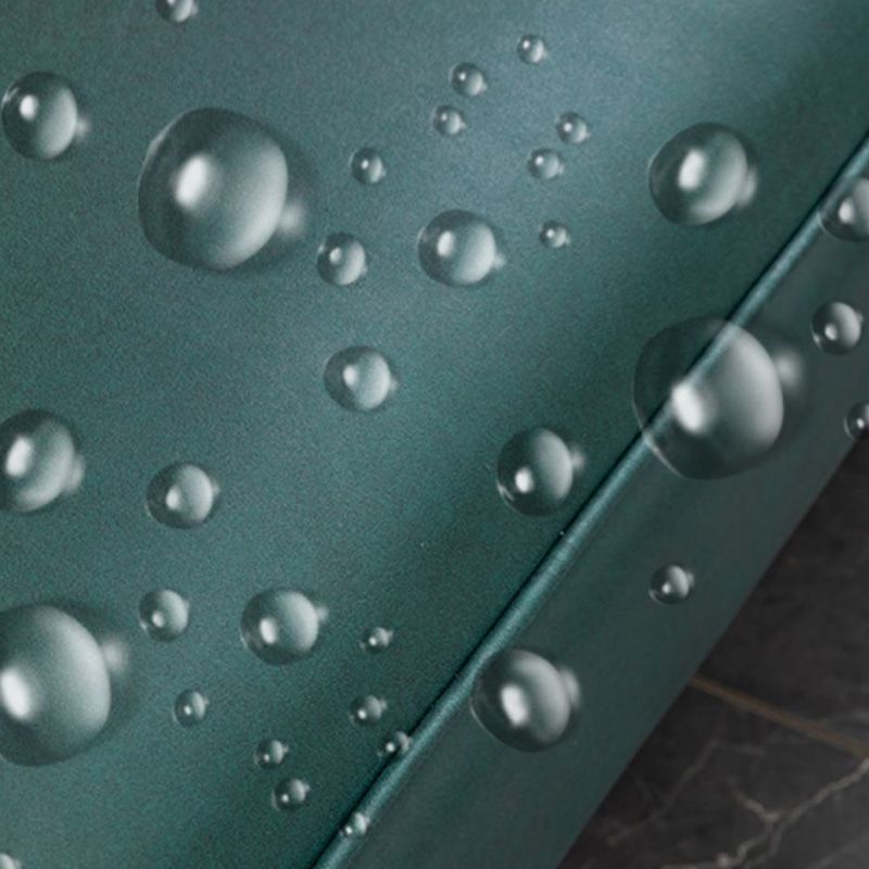 Contemporary Faux Leather Square Arm Sofa with Tight Back for Apartment