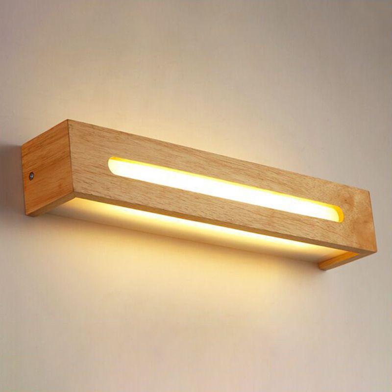 Rechthoek houten wand gemonteerde lichten eigentijdse wand gemonteerd lamp voor badkamer