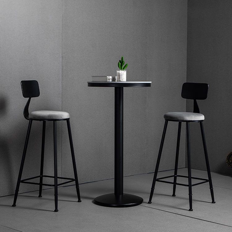 Industrial 1/2/3 Pieces Round Bar Table Set Sintered Stone Bistro Set