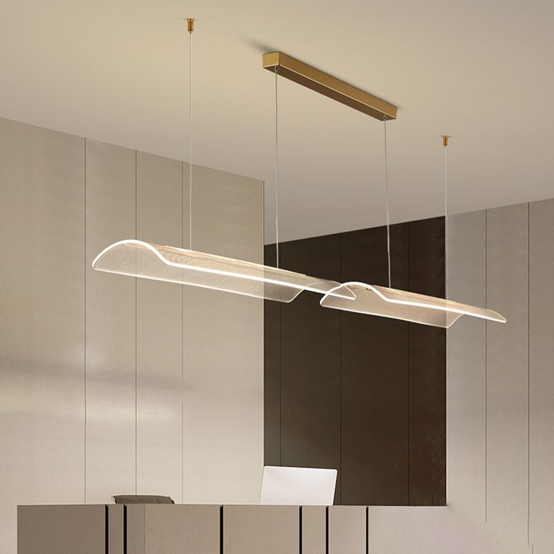 Modern LED Island Lighting Fixture Creative Acrylic Pendant Light for Dining Room