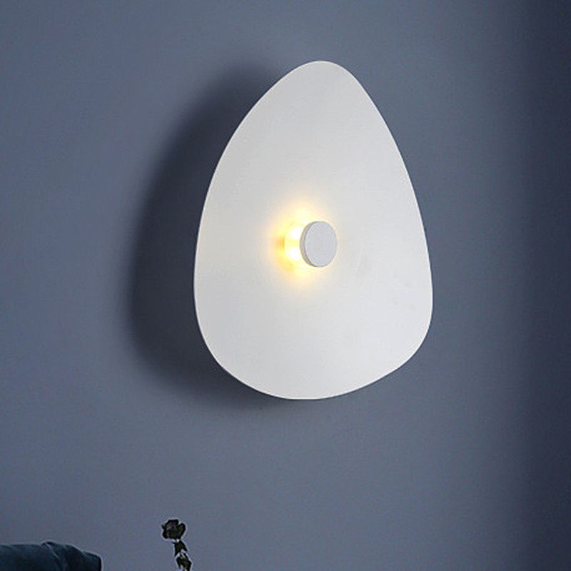 Minimal Flaky Sconce Light 7"/9"/11" Wide Acrylic LED Wall Mounted Light Fixture in Grey/White