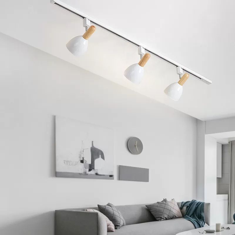 Nordische Schienenbeleuchtungs-Sets, moderner, minimalistischer Macaron-Stil, für Zuhause, Wohnzimmer, Hintergrund, Wand, kommerzielles Bekleidungsgeschäft, Ausstellungsraum, Spotlight