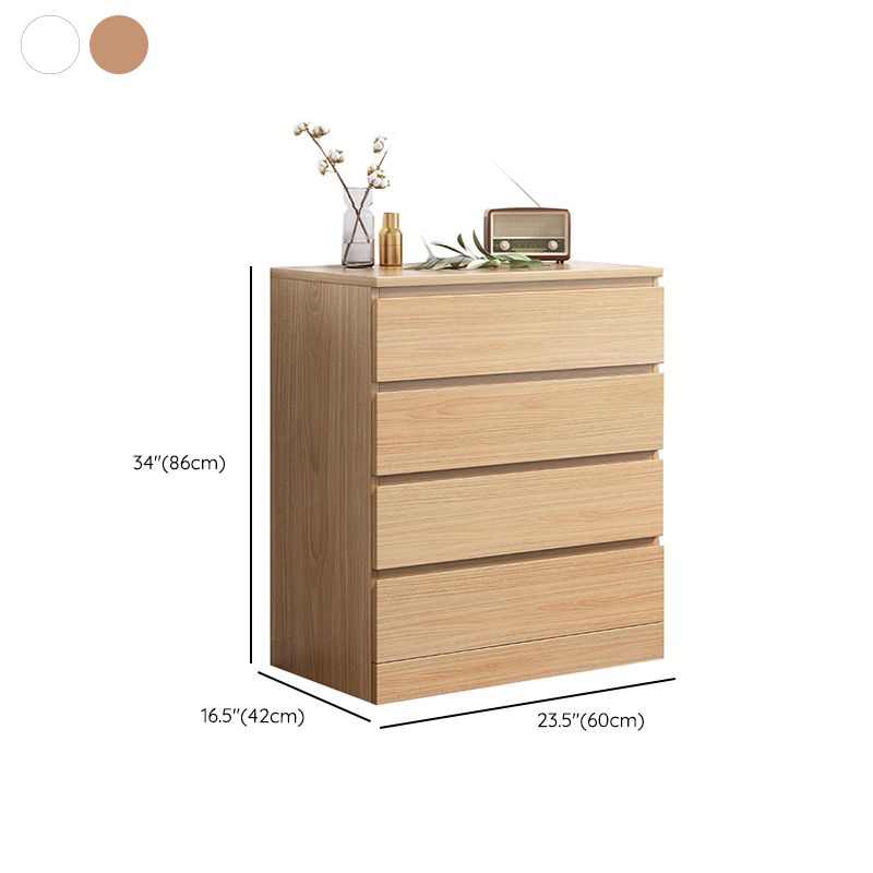 Contemporary Storage Chest Manufactured Wood Dresser with 3/4/5/6 Drawers