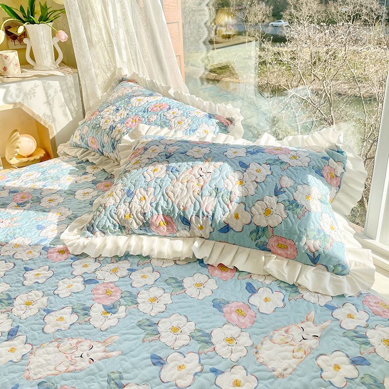 Sheet Set Cotton Floral Printed Wrinkle Resistant Breathable Ultra Soft Bed Sheet Set