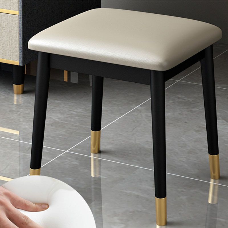 Make-up Vanity With Drawer Wooden with Makeup Table and Stool Glam