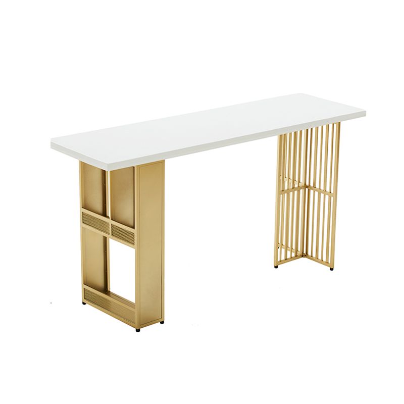 Table du comptoir supérieur en bois blanc avec table de barre de hauteur de 42 pouces