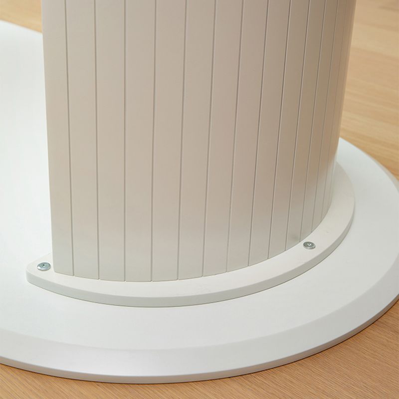 Modern Solid Wood Table for Restaurant Oval Kitchen Table with Double Pedestal