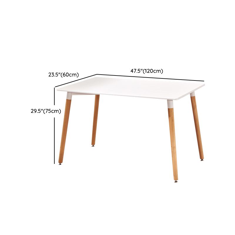 Wooden Dining Room Table for 2 Person with Natural Wood Legs