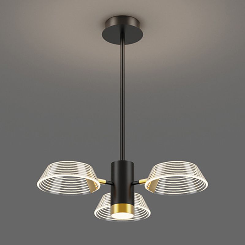 Lámpara de colgación de múltiples luces de metal de estilo moderno estilo del tambor para dormitorio