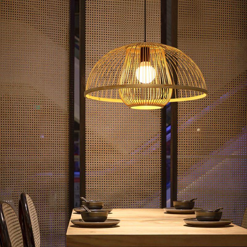 Bamboo moderne suspendu le luminaire pendentif simple pour le salon du salon