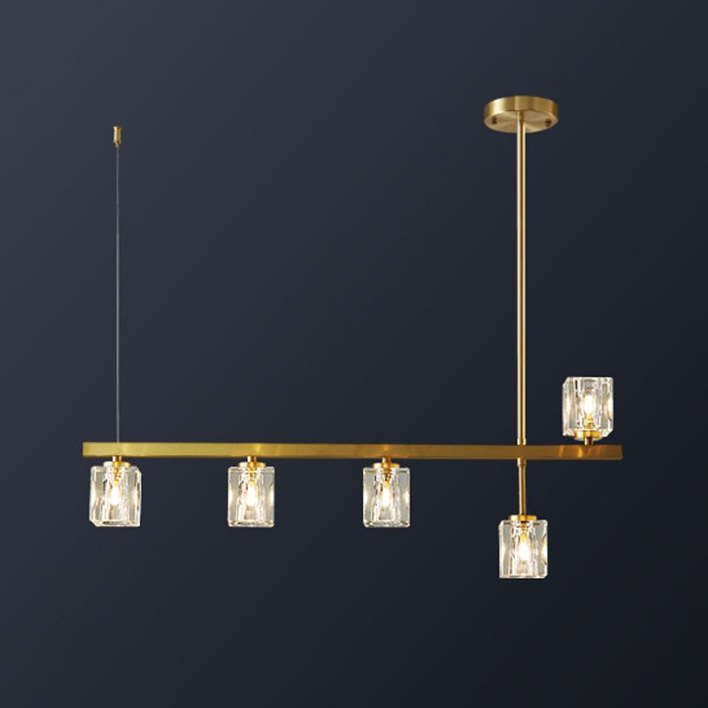 Contemporary 4/5/6-Light Golden Kitchen Island Lighting LED Ceiling Light