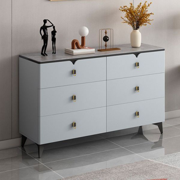 Contemporary Storage Chest Stone Dresser with 3/4/5/6/8 Drawers , 15.6 Inch Width
