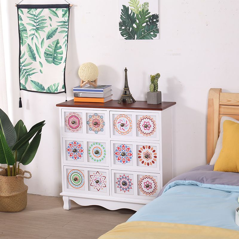 Bedroom Nautical Vertical Storage Chest Wooden Chest with Drawers