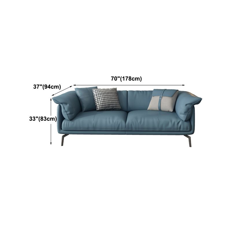 Pillow Top Arm Sofa & Chaise 32.68" H Genuine Leather Cushions Sofa